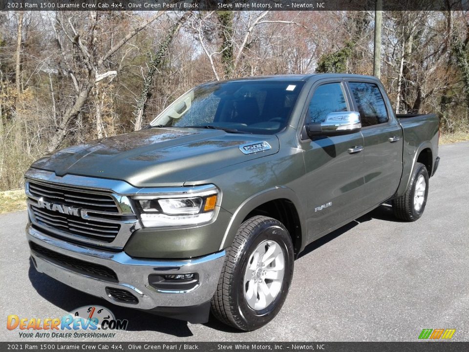 2021 Ram 1500 Laramie Crew Cab 4x4 Olive Green Pearl / Black Photo #2