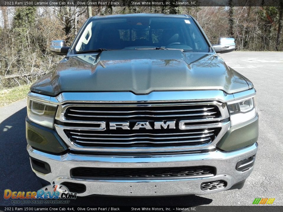2021 Ram 1500 Laramie Crew Cab 4x4 Olive Green Pearl / Black Photo #3