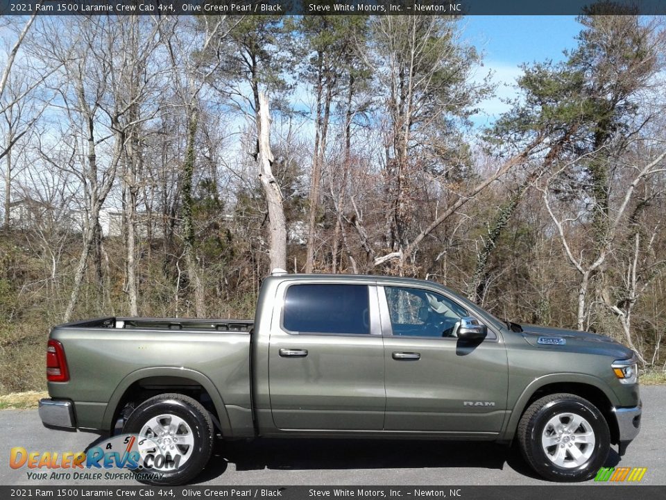 2021 Ram 1500 Laramie Crew Cab 4x4 Olive Green Pearl / Black Photo #5