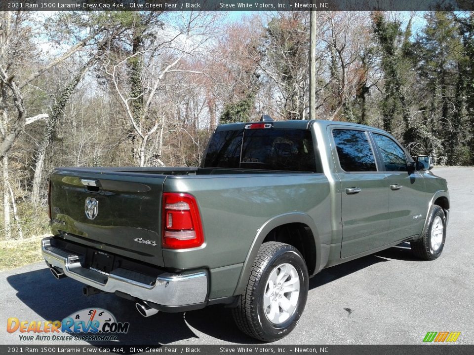 2021 Ram 1500 Laramie Crew Cab 4x4 Olive Green Pearl / Black Photo #6