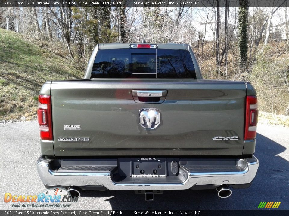 2021 Ram 1500 Laramie Crew Cab 4x4 Olive Green Pearl / Black Photo #7