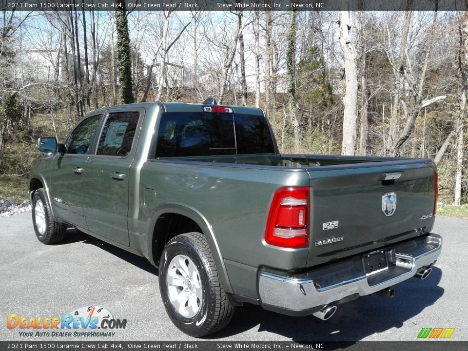 2021 Ram 1500 Laramie Crew Cab 4x4 Olive Green Pearl / Black Photo #9