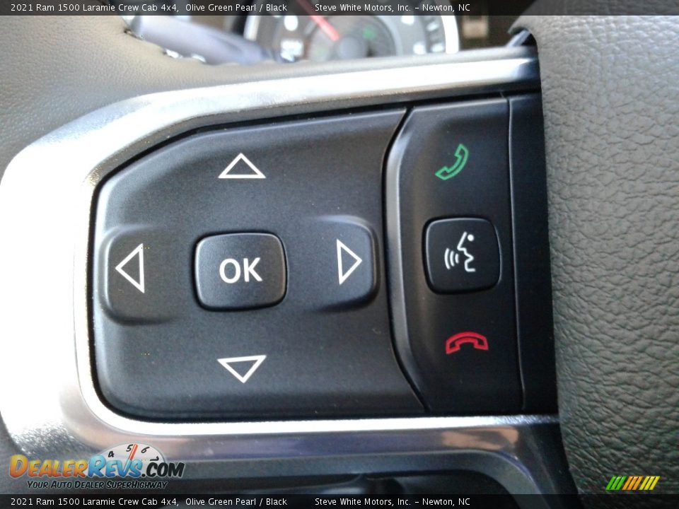 2021 Ram 1500 Laramie Crew Cab 4x4 Olive Green Pearl / Black Photo #19