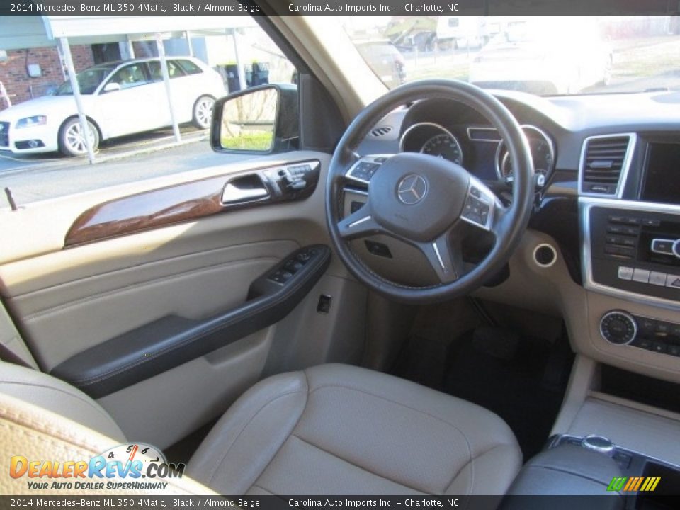 2014 Mercedes-Benz ML 350 4Matic Black / Almond Beige Photo #12