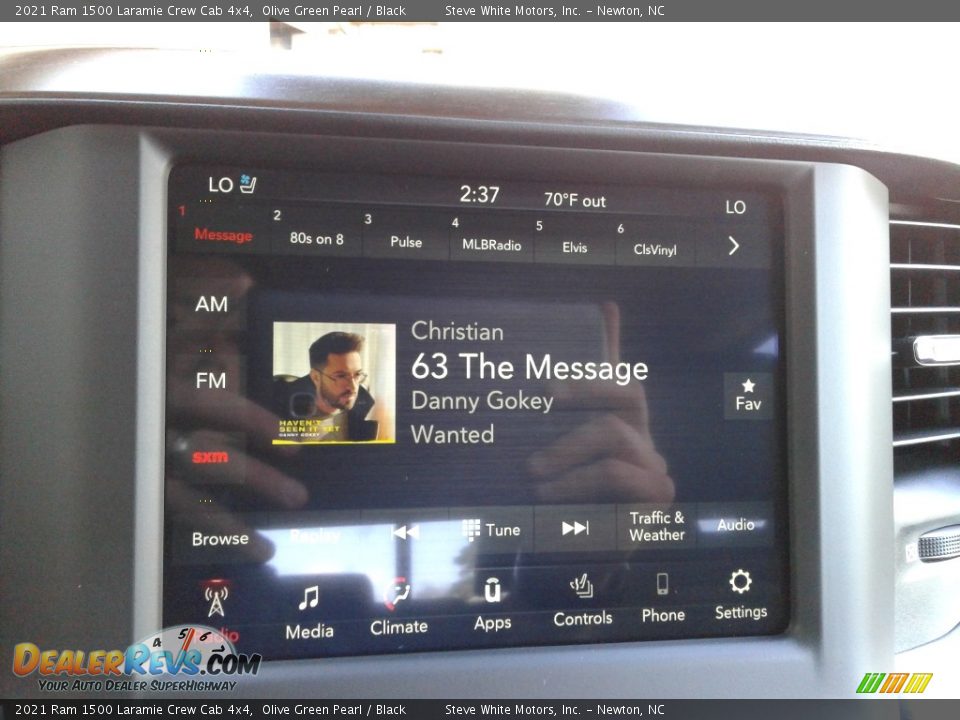 2021 Ram 1500 Laramie Crew Cab 4x4 Olive Green Pearl / Black Photo #23