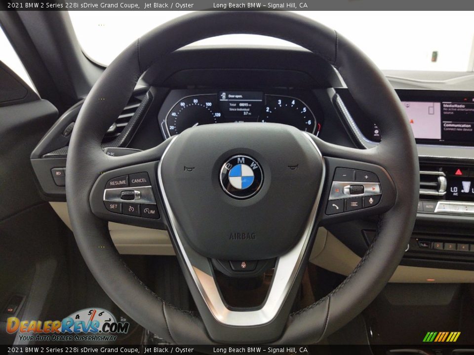 2021 BMW 2 Series 228i sDrive Grand Coupe Jet Black / Oyster Photo #14