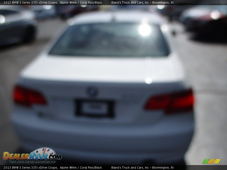 2013 BMW 3 Series 335i xDrive Coupe Alpine White / Coral Red/Black Photo #26