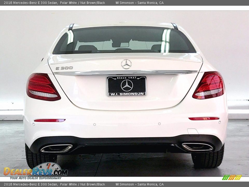 2018 Mercedes-Benz E 300 Sedan Polar White / Nut Brown/Black Photo #3