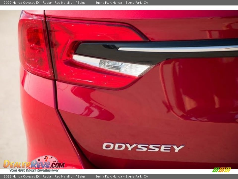 2022 Honda Odyssey EX Radiant Red Metallic II / Beige Photo #6
