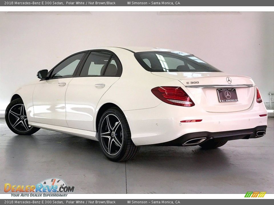 2018 Mercedes-Benz E 300 Sedan Polar White / Nut Brown/Black Photo #10