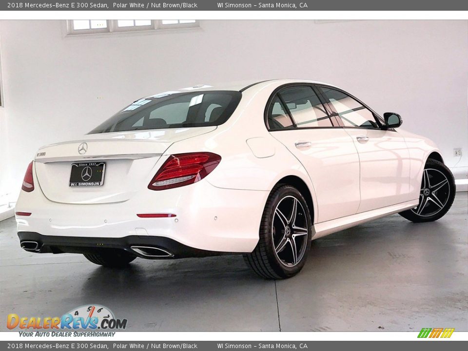 2018 Mercedes-Benz E 300 Sedan Polar White / Nut Brown/Black Photo #13