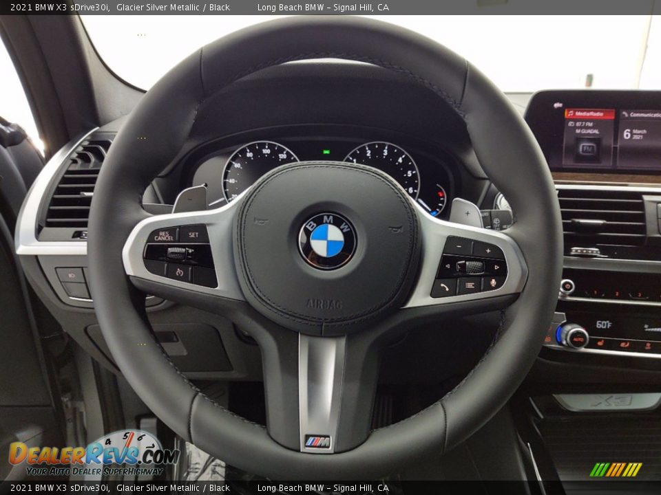 2021 BMW X3 sDrive30i Glacier Silver Metallic / Black Photo #14