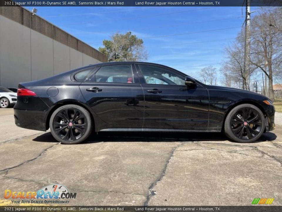 2021 Jaguar XF P300 R-Dynamic SE AWD Santorini Black / Mars Red Photo #7