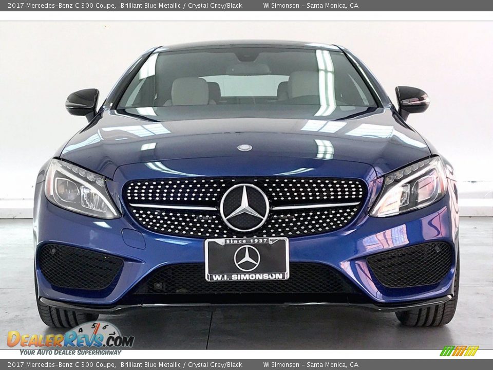 2017 Mercedes-Benz C 300 Coupe Brilliant Blue Metallic / Crystal Grey/Black Photo #2
