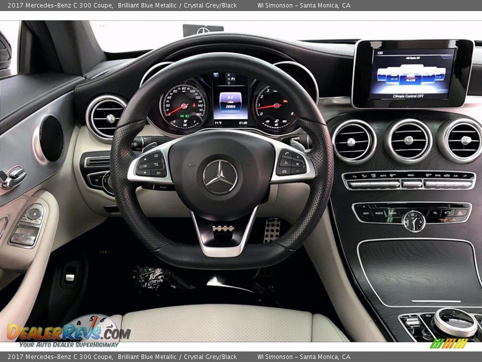 2017 Mercedes-Benz C 300 Coupe Brilliant Blue Metallic / Crystal Grey/Black Photo #4