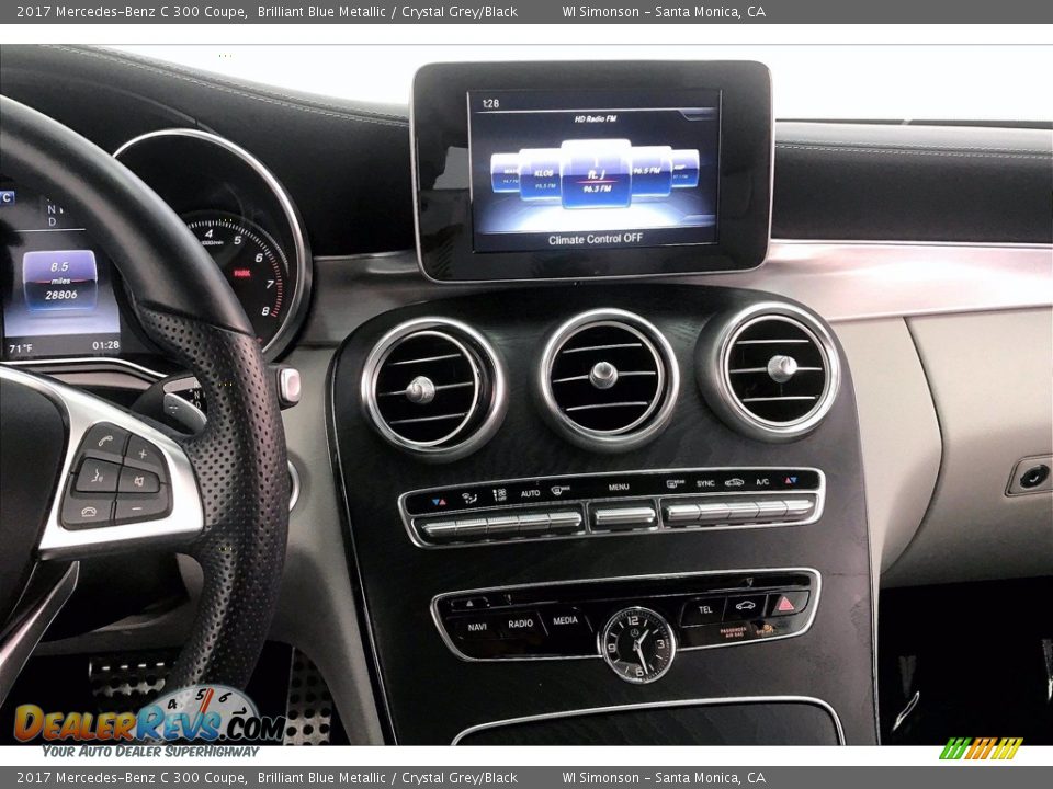 2017 Mercedes-Benz C 300 Coupe Brilliant Blue Metallic / Crystal Grey/Black Photo #5