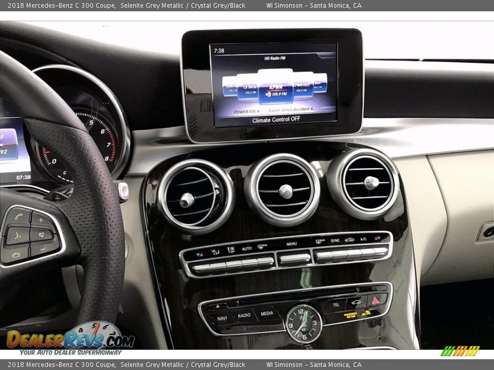 2018 Mercedes-Benz C 300 Coupe Selenite Grey Metallic / Crystal Grey/Black Photo #5