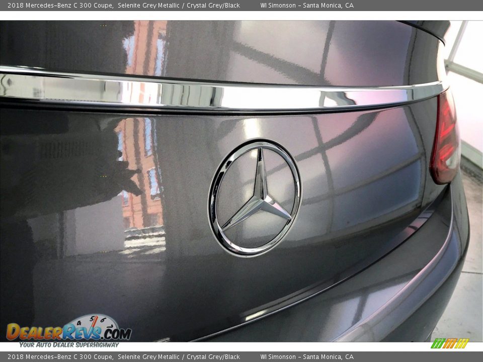 2018 Mercedes-Benz C 300 Coupe Selenite Grey Metallic / Crystal Grey/Black Photo #7