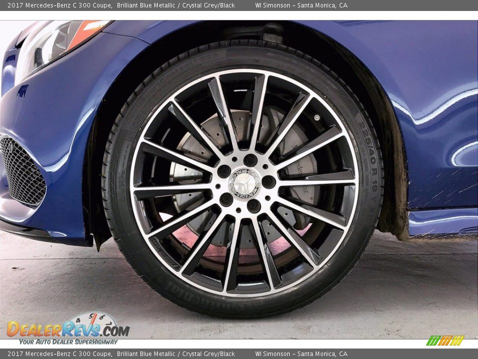 2017 Mercedes-Benz C 300 Coupe Brilliant Blue Metallic / Crystal Grey/Black Photo #8