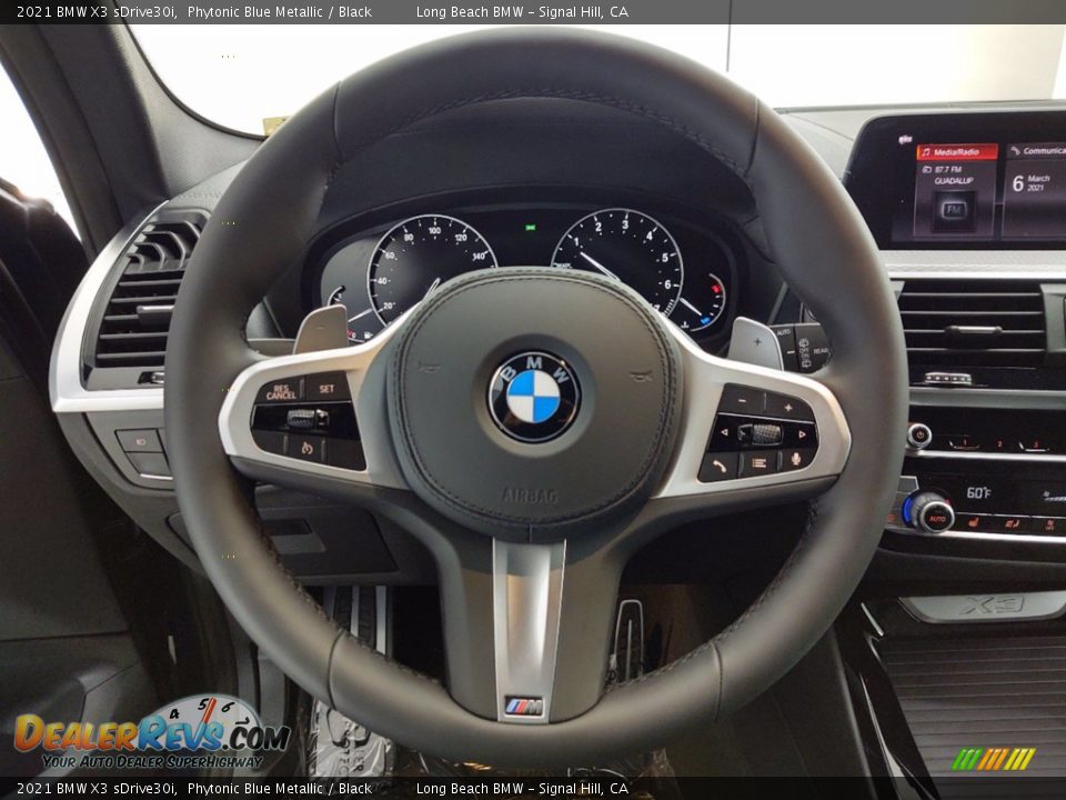 2021 BMW X3 sDrive30i Phytonic Blue Metallic / Black Photo #14