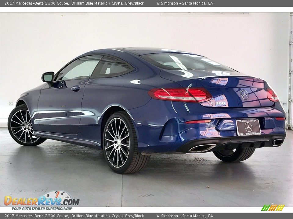 2017 Mercedes-Benz C 300 Coupe Brilliant Blue Metallic / Crystal Grey/Black Photo #10
