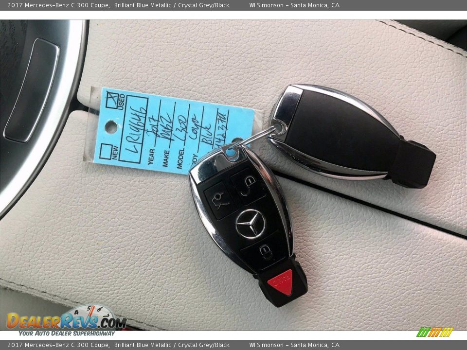 2017 Mercedes-Benz C 300 Coupe Brilliant Blue Metallic / Crystal Grey/Black Photo #11