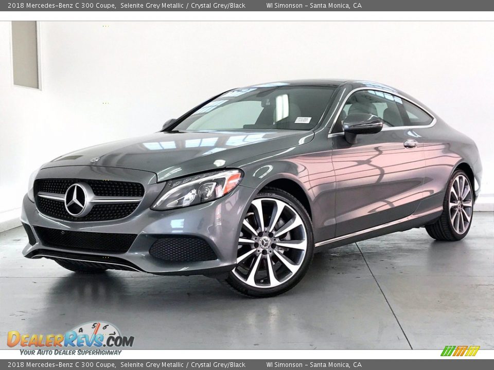 2018 Mercedes-Benz C 300 Coupe Selenite Grey Metallic / Crystal Grey/Black Photo #12