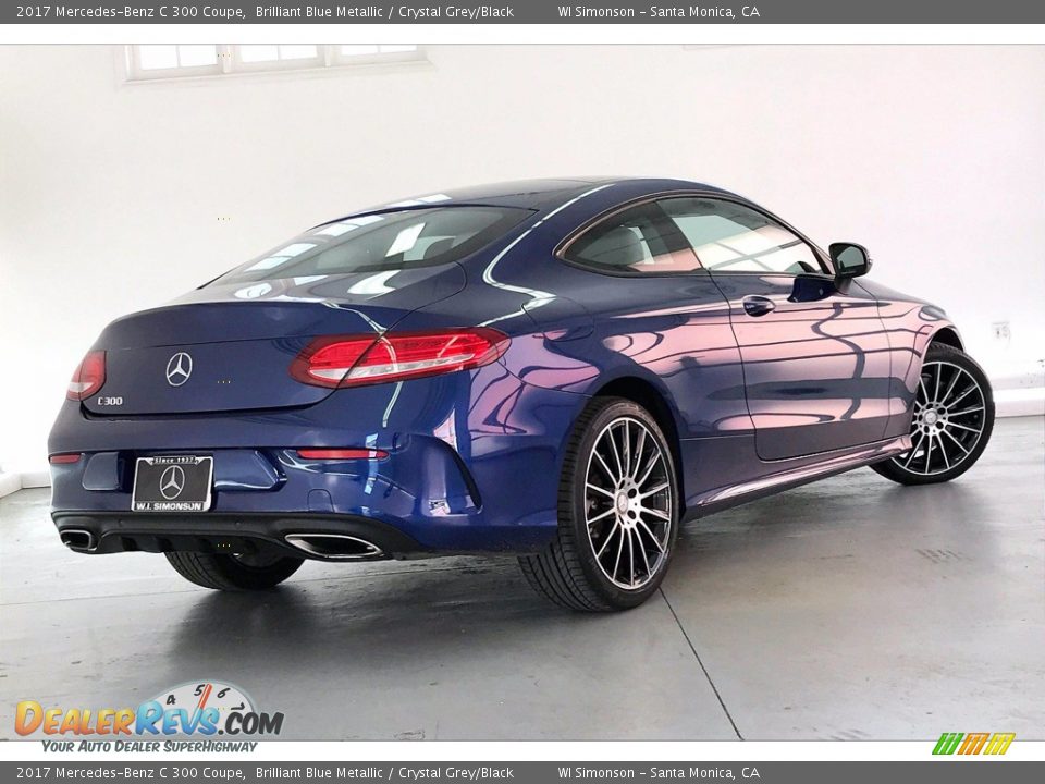 2017 Mercedes-Benz C 300 Coupe Brilliant Blue Metallic / Crystal Grey/Black Photo #13