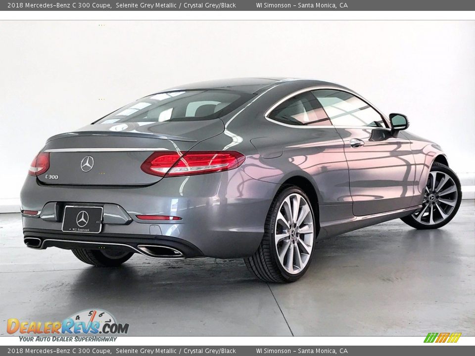 2018 Mercedes-Benz C 300 Coupe Selenite Grey Metallic / Crystal Grey/Black Photo #13