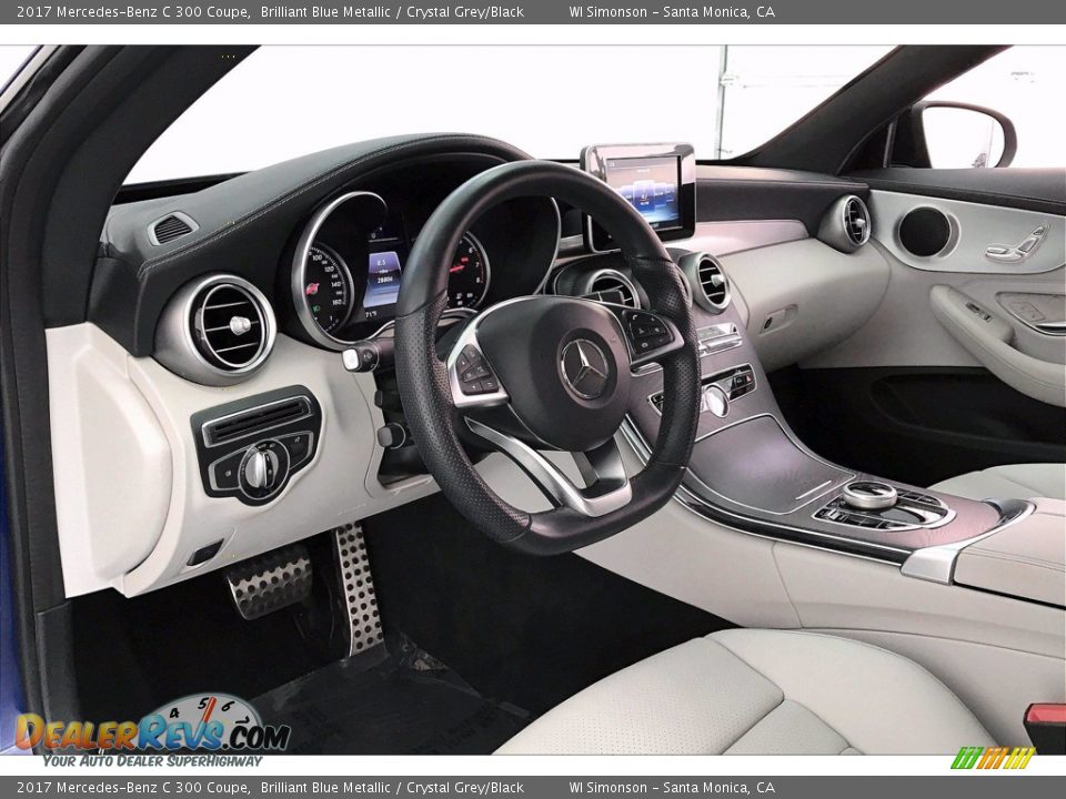 2017 Mercedes-Benz C 300 Coupe Brilliant Blue Metallic / Crystal Grey/Black Photo #14