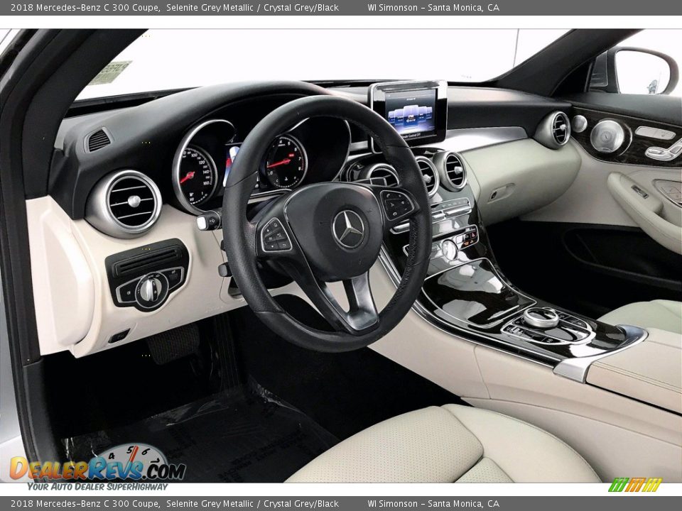 2018 Mercedes-Benz C 300 Coupe Selenite Grey Metallic / Crystal Grey/Black Photo #14