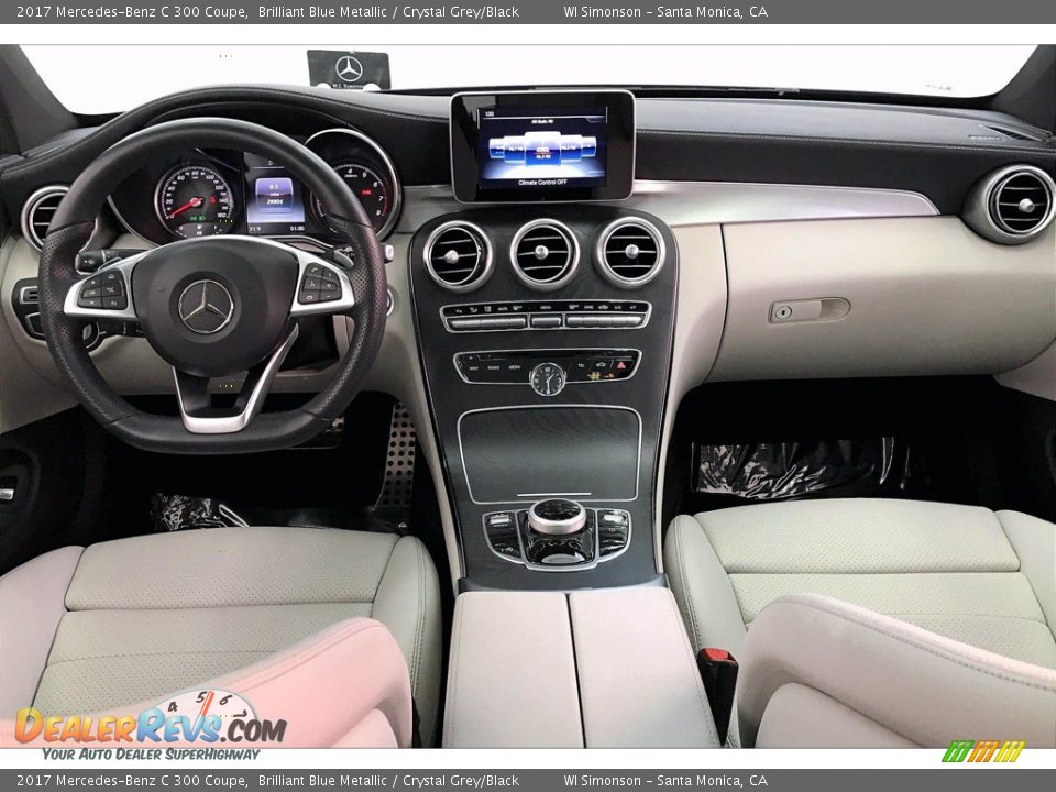 2017 Mercedes-Benz C 300 Coupe Brilliant Blue Metallic / Crystal Grey/Black Photo #15
