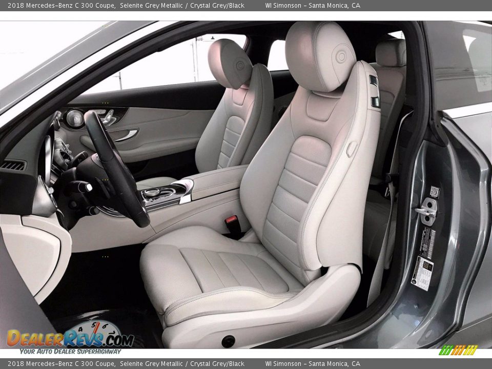 2018 Mercedes-Benz C 300 Coupe Selenite Grey Metallic / Crystal Grey/Black Photo #18