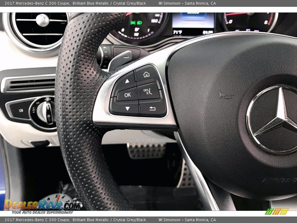 2017 Mercedes-Benz C 300 Coupe Brilliant Blue Metallic / Crystal Grey/Black Photo #21