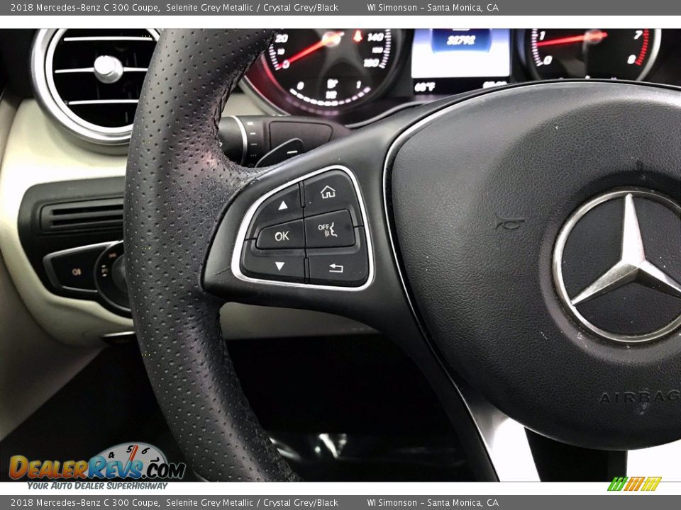 2018 Mercedes-Benz C 300 Coupe Selenite Grey Metallic / Crystal Grey/Black Photo #21