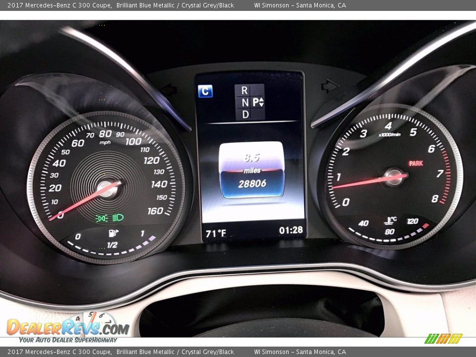 2017 Mercedes-Benz C 300 Coupe Brilliant Blue Metallic / Crystal Grey/Black Photo #23