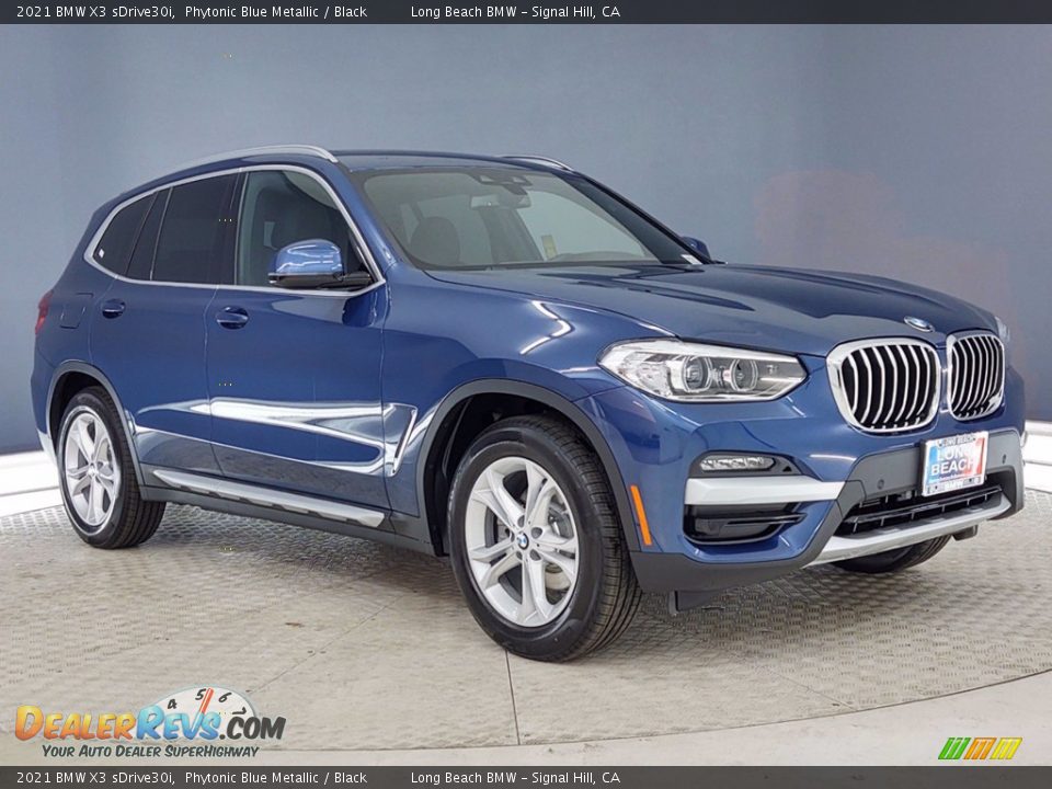 2021 BMW X3 sDrive30i Phytonic Blue Metallic / Black Photo #1