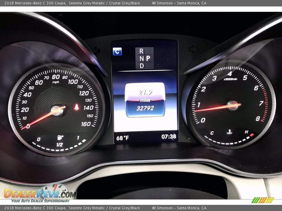 2018 Mercedes-Benz C 300 Coupe Selenite Grey Metallic / Crystal Grey/Black Photo #23