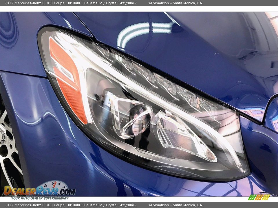 2017 Mercedes-Benz C 300 Coupe Brilliant Blue Metallic / Crystal Grey/Black Photo #28