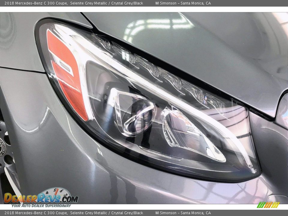 2018 Mercedes-Benz C 300 Coupe Selenite Grey Metallic / Crystal Grey/Black Photo #28