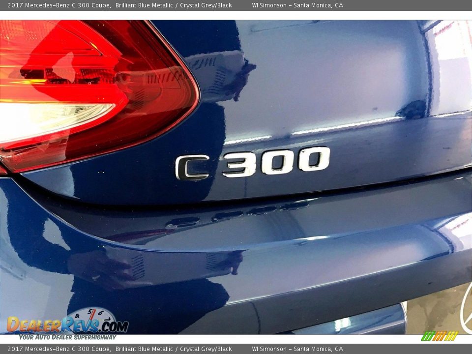 2017 Mercedes-Benz C 300 Coupe Brilliant Blue Metallic / Crystal Grey/Black Photo #31