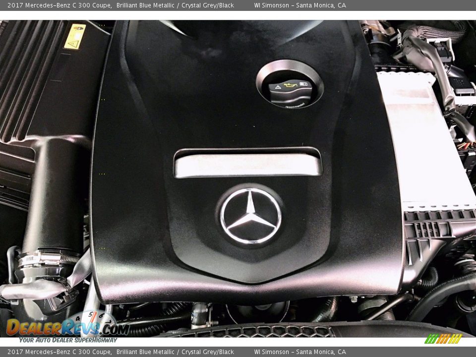 2017 Mercedes-Benz C 300 Coupe Brilliant Blue Metallic / Crystal Grey/Black Photo #32