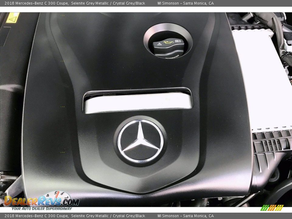 2018 Mercedes-Benz C 300 Coupe Selenite Grey Metallic / Crystal Grey/Black Photo #32