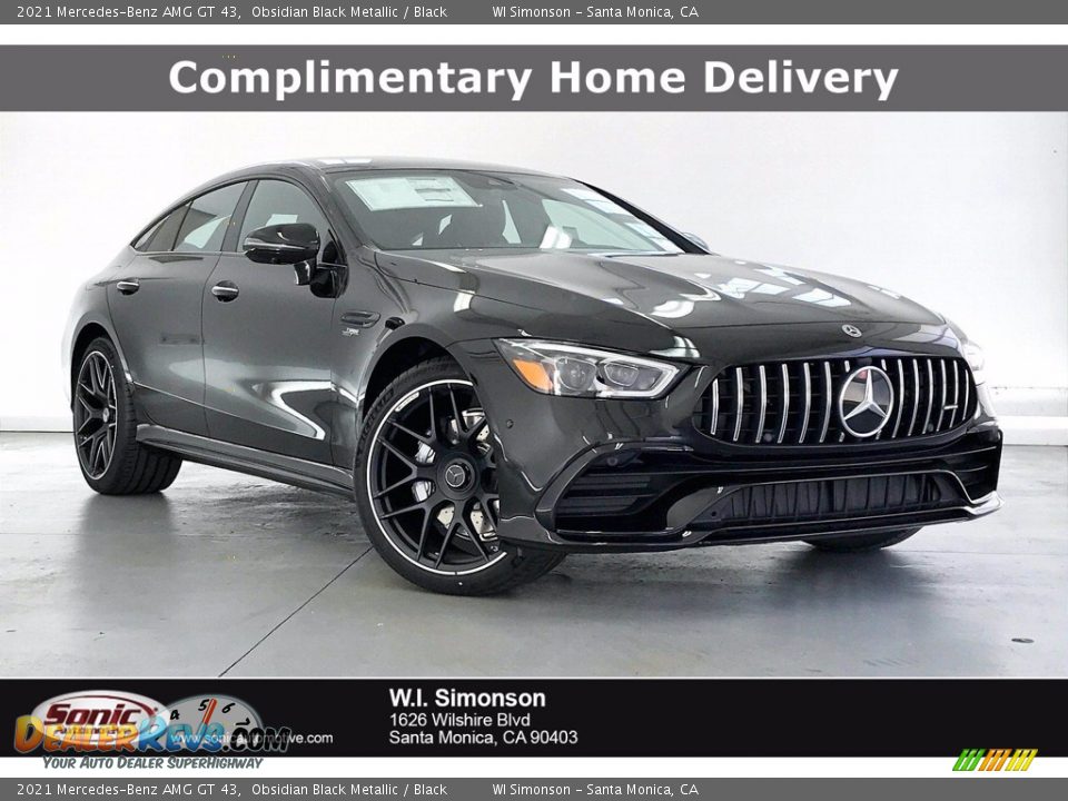 2021 Mercedes-Benz AMG GT 43 Obsidian Black Metallic / Black Photo #1