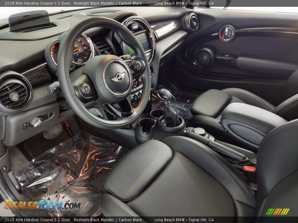 2018 Mini Hardtop Cooper S 2 Door Midnight Black Metallic / Carbon Black Photo #16