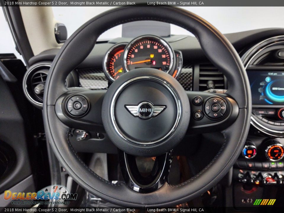 2018 Mini Hardtop Cooper S 2 Door Midnight Black Metallic / Carbon Black Photo #18