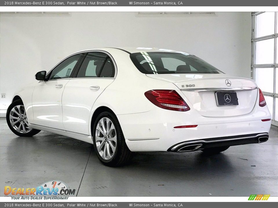 2018 Mercedes-Benz E 300 Sedan Polar White / Nut Brown/Black Photo #10