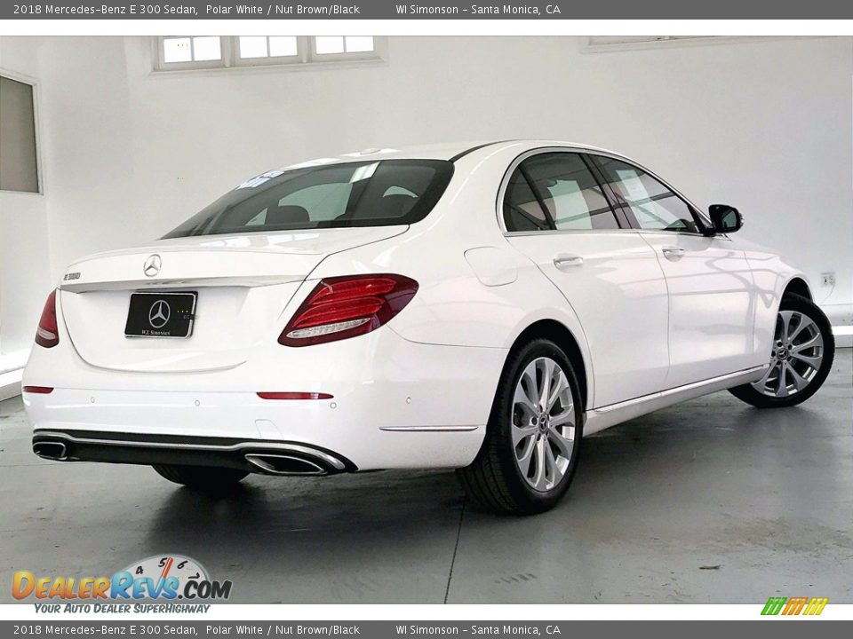 2018 Mercedes-Benz E 300 Sedan Polar White / Nut Brown/Black Photo #13