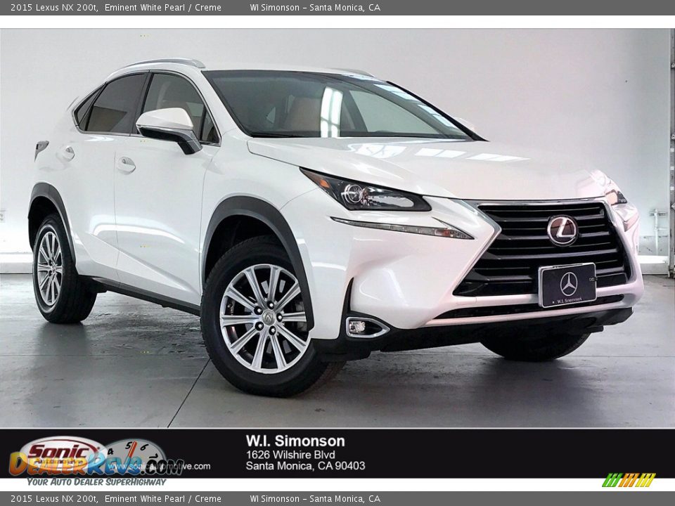 2015 Lexus NX 200t Eminent White Pearl / Creme Photo #1