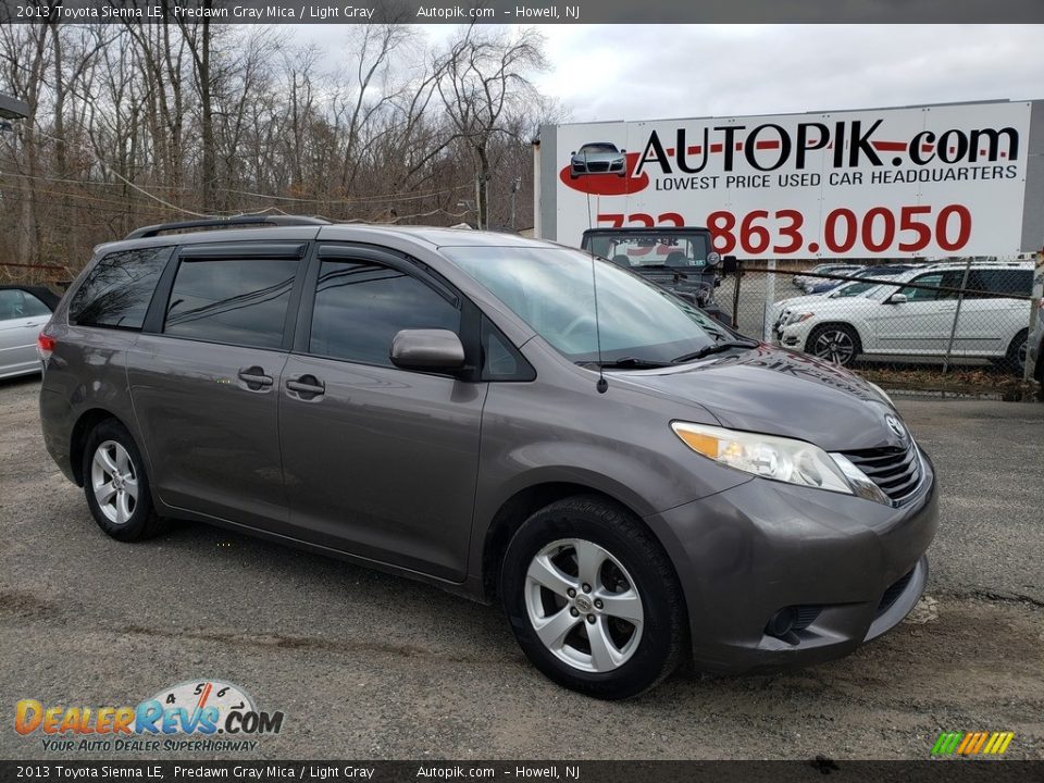 2013 Toyota Sienna LE Predawn Gray Mica / Light Gray Photo #1